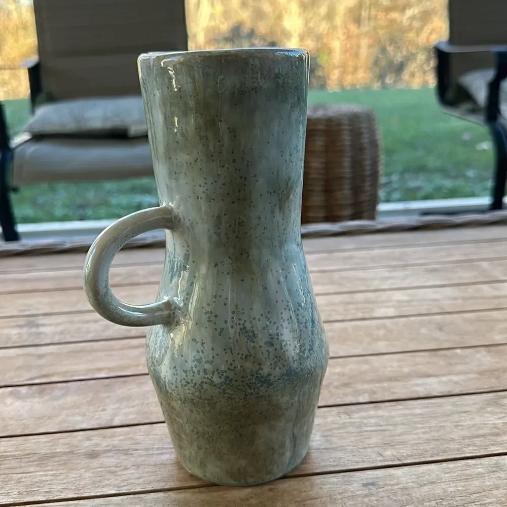 Crate & Barrel Speckled Glazed Vase